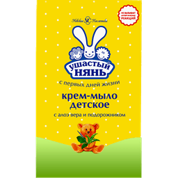 Крем-мыло кусковое 90 г туалетное "Ушастый Нянь", Алоэ  арт. 10199