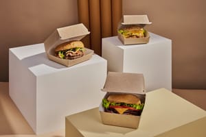 Упаковка бумажная для гамбургеров 150*150*110 мм OSQ BURGER XL КРАФТ Упаковка бумажная для гамбургеров 150*150*110 мм OSQ BURGER XL КРАФТ