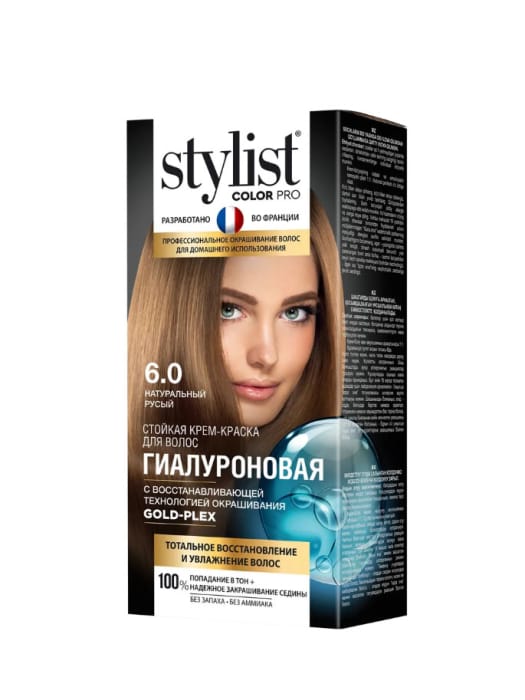 Крем-краска для волос "Stylist" Color Pro, 6.0 Натуральный русый Крем-краска для волос "Stylist" Color Pro, 6.0 Натуральный русый