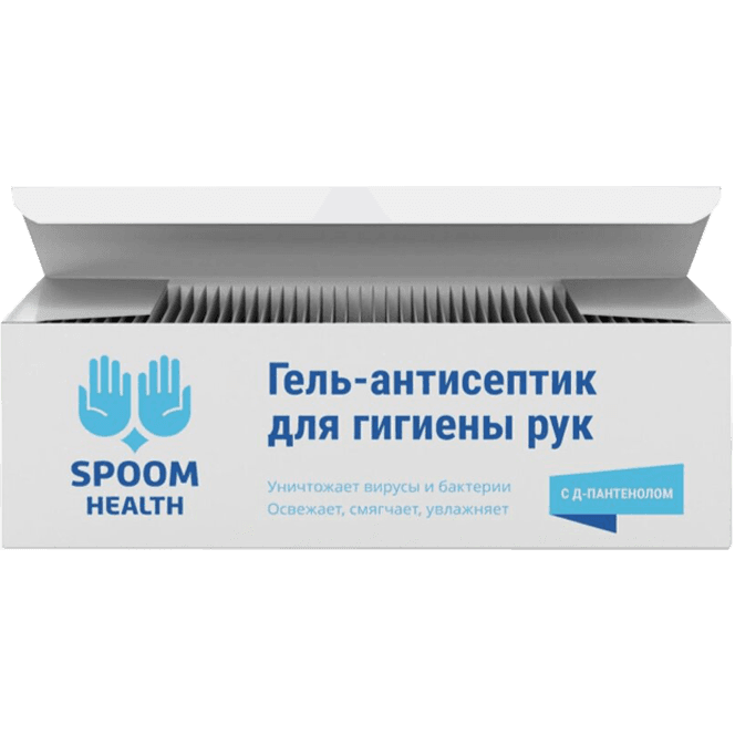 Гель-антисептик/саше на спиртовой основе 3г "Spoom Health" Гель-антисептик/саше на спиртовой основе 3г "Spoom Health"